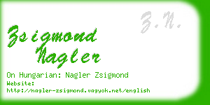 zsigmond nagler business card